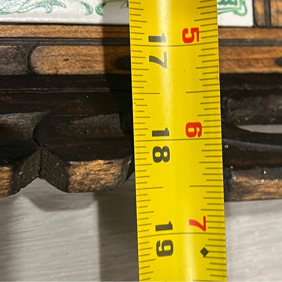 Mexican hand carved wood and tile serving tray - Picture 3 of 4